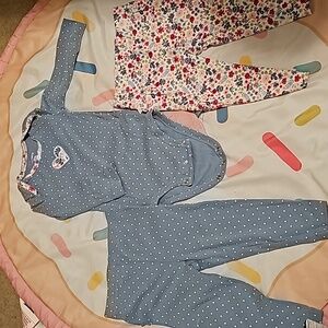 12m matching Carter's 3 piece set with longsleeve one-sie and 2 matching pants